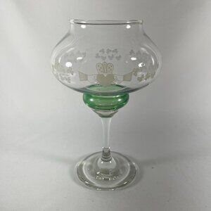 RARE, Eamon IRISH Glass Shamrock Claddagh Votive Candle Holder
